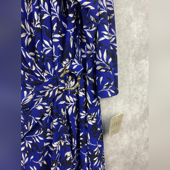 Kasper Women's Signature Wrap Dress Royal blue business casual size 3X - Picture 7 of 14